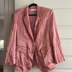 ASTR Pink Satin Blazer